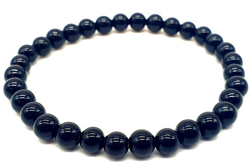 Bracelet Obsidienne Noire Dorée